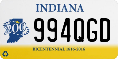 IN license plate 994QGD