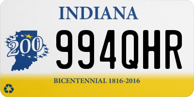 IN license plate 994QHR