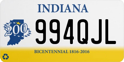 IN license plate 994QJL