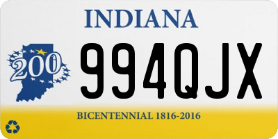 IN license plate 994QJX