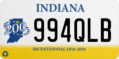 IN license plate 994QLB