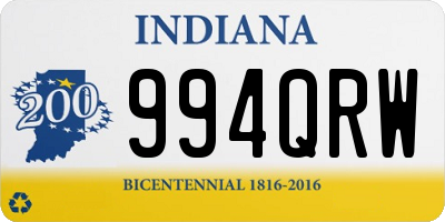 IN license plate 994QRW