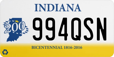 IN license plate 994QSN