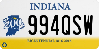 IN license plate 994QSW