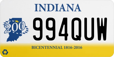 IN license plate 994QUW