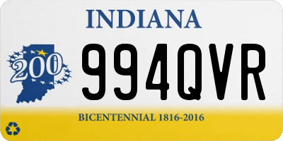 IN license plate 994QVR