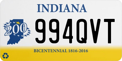 IN license plate 994QVT