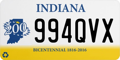 IN license plate 994QVX