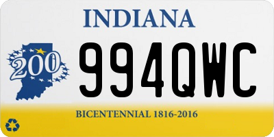 IN license plate 994QWC