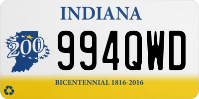 IN license plate 994QWD