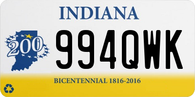 IN license plate 994QWK