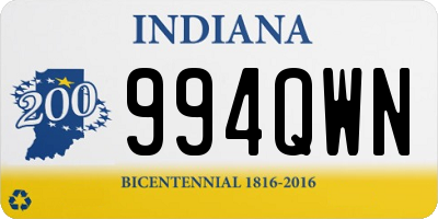 IN license plate 994QWN