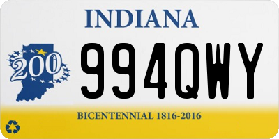 IN license plate 994QWY