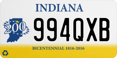 IN license plate 994QXB