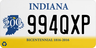 IN license plate 994QXP