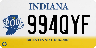 IN license plate 994QYF