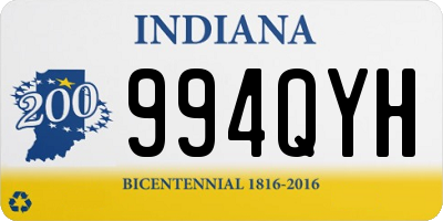 IN license plate 994QYH