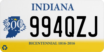 IN license plate 994QZJ