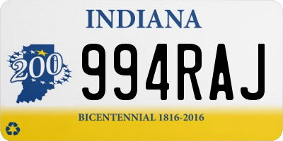 IN license plate 994RAJ