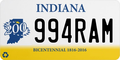 IN license plate 994RAM