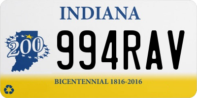 IN license plate 994RAV