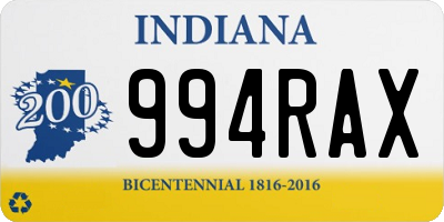 IN license plate 994RAX