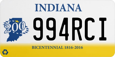 IN license plate 994RCI