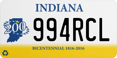 IN license plate 994RCL