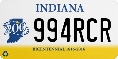 IN license plate 994RCR