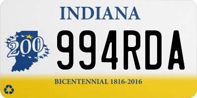 IN license plate 994RDA