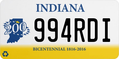 IN license plate 994RDI