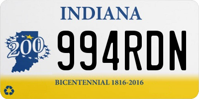 IN license plate 994RDN