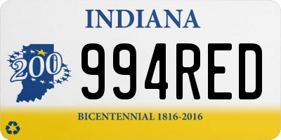 IN license plate 994RED