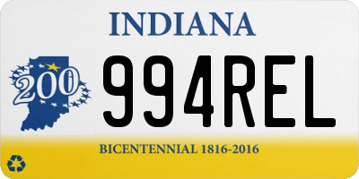 IN license plate 994REL