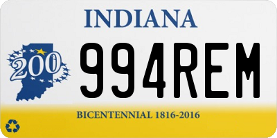 IN license plate 994REM