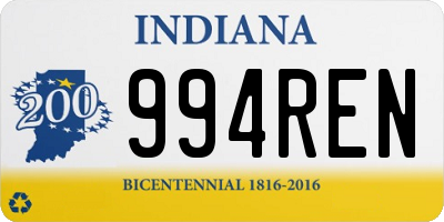 IN license plate 994REN