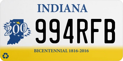 IN license plate 994RFB