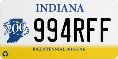 IN license plate 994RFF