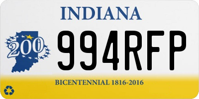 IN license plate 994RFP