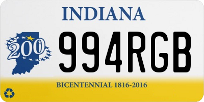 IN license plate 994RGB