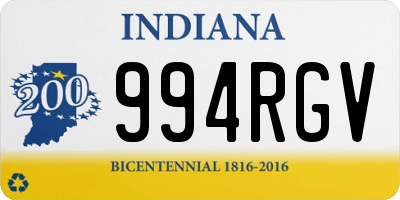 IN license plate 994RGV