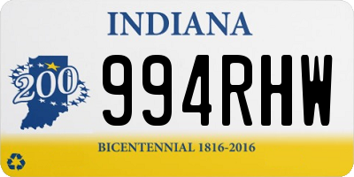 IN license plate 994RHW