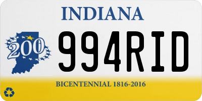 IN license plate 994RID