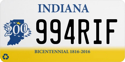 IN license plate 994RIF