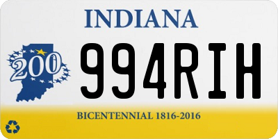 IN license plate 994RIH