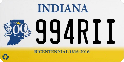 IN license plate 994RII