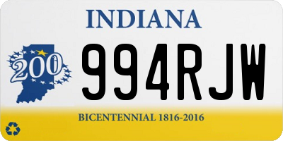 IN license plate 994RJW