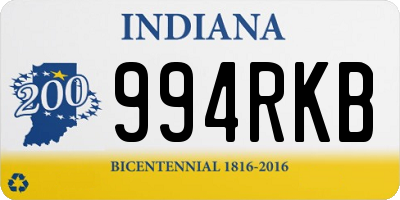 IN license plate 994RKB