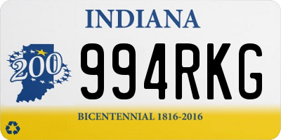 IN license plate 994RKG