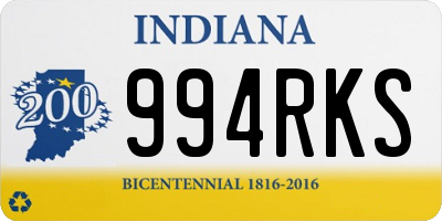 IN license plate 994RKS